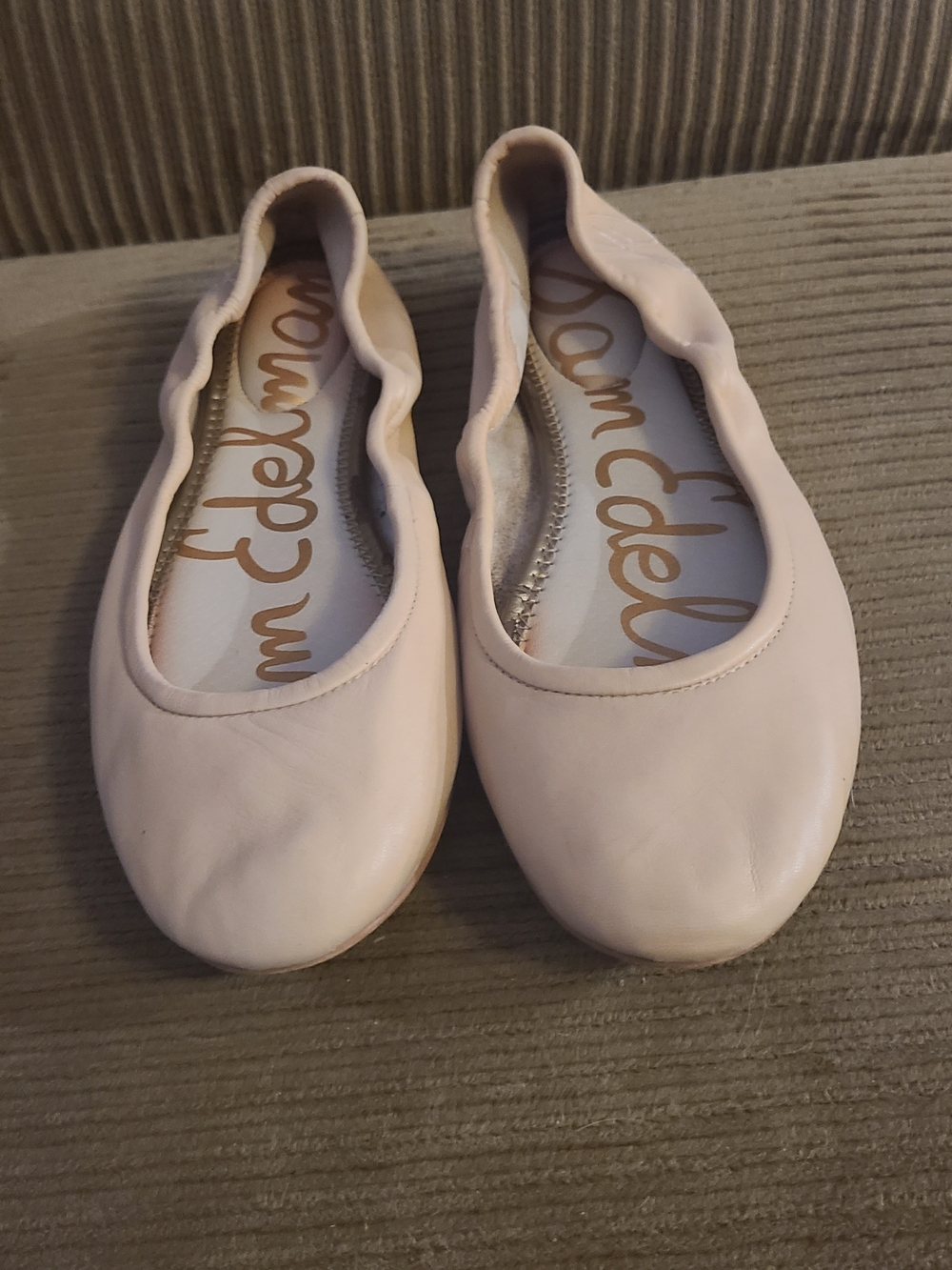 Sam Edelman Women's Pink Leather Ballet Flats